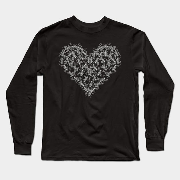 Ants Heart Funny Entomology Science Long Sleeve T-Shirt by Barthol Graphics